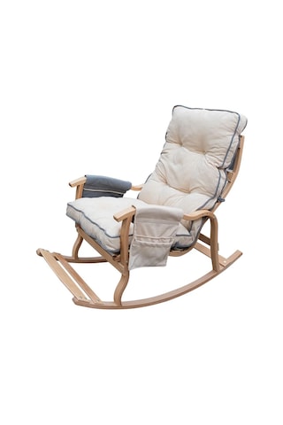 Sultan Lüx Ahşap Sallanan Sandalye - Tekli Dinlenme ve Ergonomik Tv Koltuğu