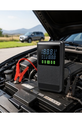 Çok Fonksiyonlu Akü Takviye Cihazı 7 Hava Kompresörü Powerbank Led Fener