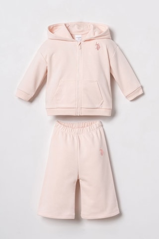 U.S. Polo Assn. Nakışlı Kız Bebek Pembe Uzun Kol Pijama Takım Usb3246-c-v3 Usb3246-c-v3 Pembe01