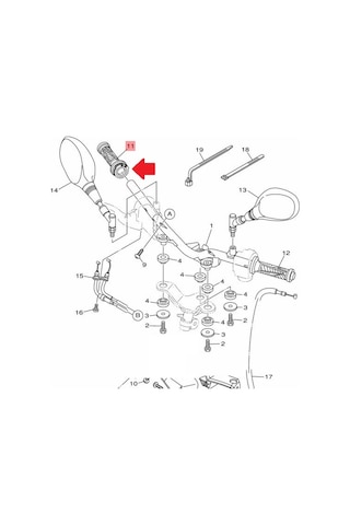 Yamaha Crypton C8 Or. Sağ Elcik Lastiği 40B-F6240-10 555188597