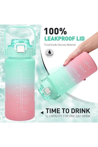 Vagonlife Su Matarası 1500 Ml Vgn2213 Mavi Pembe