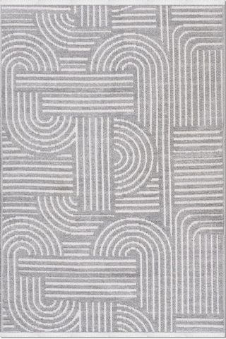 Revna Gri Yıkanabilir Halı Kaydırmaz Tabanlı Pamuk Dokuma Salon Mutfak Koridor İçin Gri