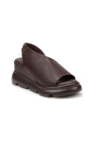 Papuçcity Mnrs 03212 Kadın Günlük Dolgu Topuk Sandalet Kahve