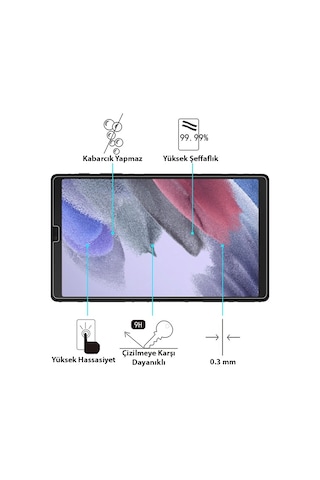Sm Galaxy Uyumlu Tab A7 Lite T220-T225 Tempered Kırılmaz Cam Ekran Koru