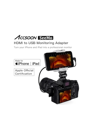 Accsoon Seemo Hdmı Usb C Video Yakalama Adaptörü, İphone İpad İçin, 1080p 60fps Video Gerçek Zamanlı İzleme/akış/, İos Uyumlu Sku: Smg8690010110046