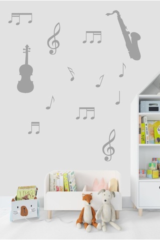 Müzik Ve Notalar Dekortaif Duvar Sticker