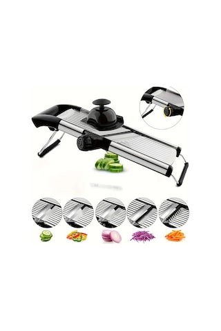 Xuweiwei Siyah Abs Ss Pp Ayarlanabilir Mandolin Dilimleyici Paslanmaz Celik Zahmetsiz Dilimleme Ve Dograma Aleti Siyah