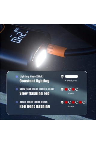 Jialan Kablosuz Araç Hava Kompresörü Hava Pompası Dijital Ekran