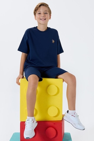U.S. Polo Assn. Erkek Çocuk 2 Li Bermuda T-şhirt Takım Lacivert-2319 Lacivert