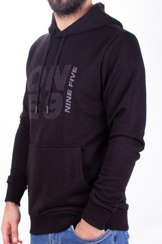 Twister 1931 Siyah Kapüşonlu Erkek Sweatshirt Siyah