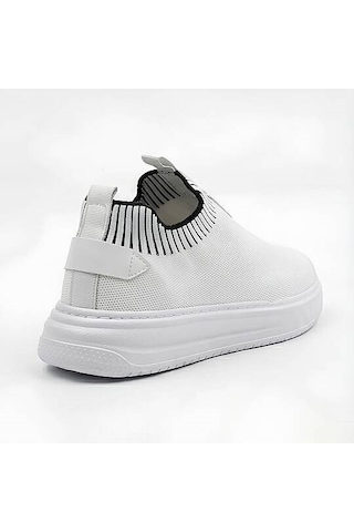 Daytex 1110 Erkek Slip-on - Full Triko Örgü Sneaker Beyaz