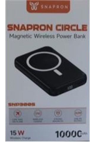 Snapron Snp-3005 10.000 Mah Kablosuz Hızlı Şarj Magsafe Powerbank Led Ekranlı Çoklu Girişli