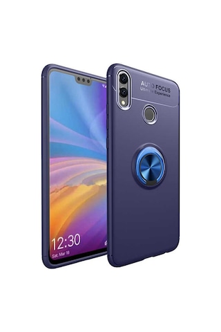 Huawei Honor 8C Kilif Yüzüklü Tam Korumali Silikon Kapak 418888098