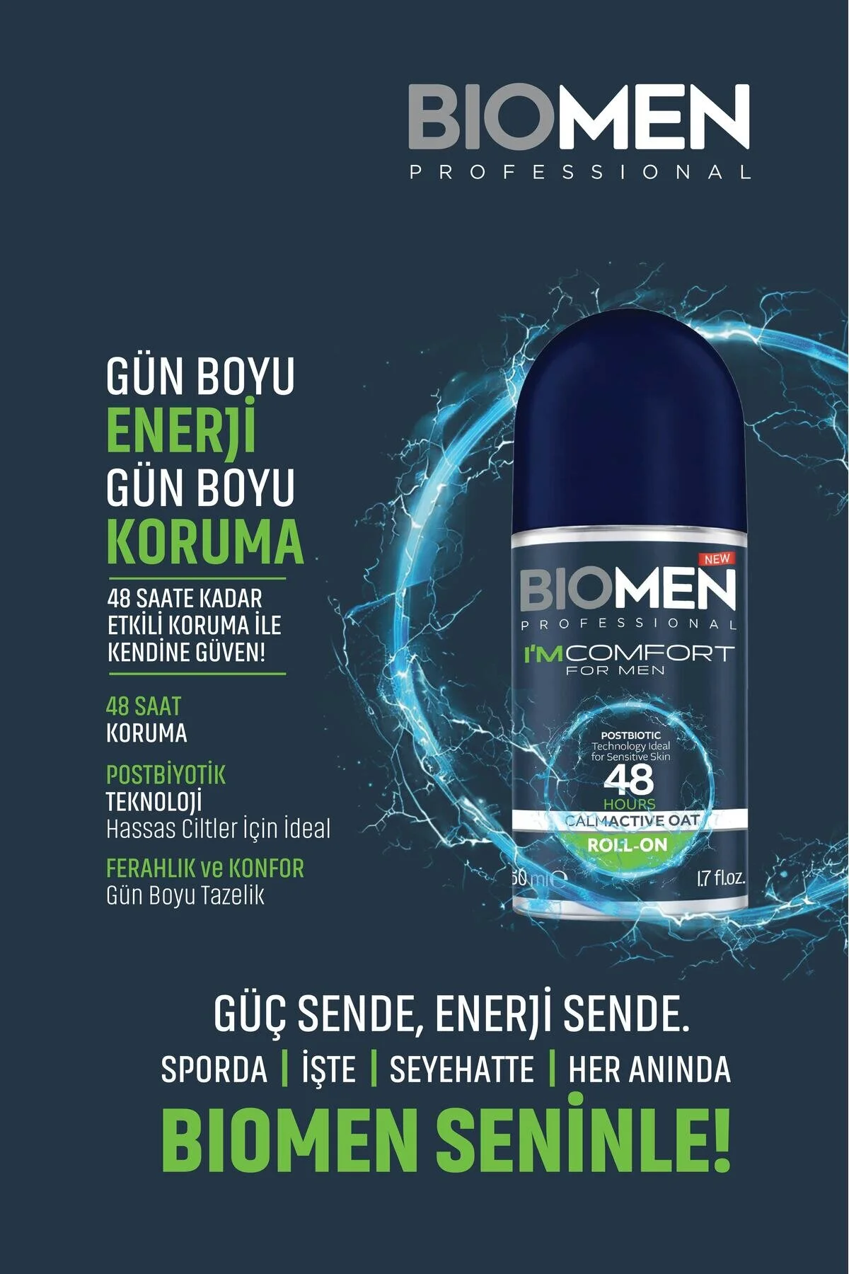 Biomen I'm Comfort Erkek Roll-On Deodorant 2 x 50 ML