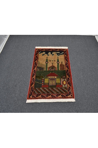 Zehra Abla Halı Yeni El Dokuması Seccade Mihraplı Mevlana Sille Konya Yün Halı 7135 Çok Renkli