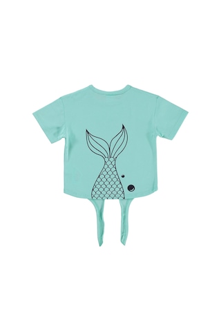 Civil Baby Little Mermaid Baskılı Bağlamalı 6-18 Ay Tişört - Yeşil Mint