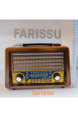 Gerçek Ahşap Eskitme Görünümlü Rt-750 Nostaljik Müzik Kutusu 3 Band Radyo / Bluetooth / Usb