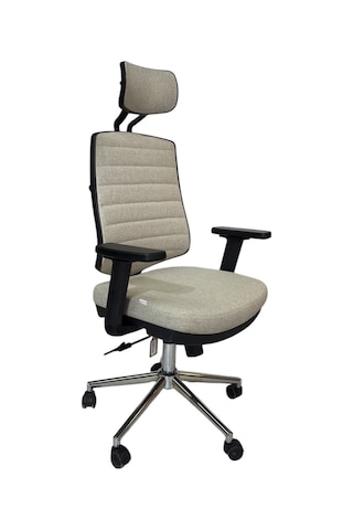 Kaya Ofis Jasper Pro Fabric Krom 140 Kg Kapasiteli Krem