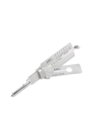 Çilingir Lishi 2'si 1 Arada Aletler Kw5 Kapı Sivil Kilit Açıcı El Aleti Profesyonel Çilingir El Aleti Gümüş Diğer