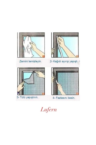 5 Adet Ayarlanabilir Sineklik Cırt Bantlı Yapışkanlı Pratik Pencere Cam Kapı 0,75 Cmx1,25 Cm 4 Mt