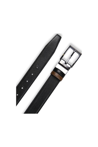Mft Leather Hakiki Deri Erkek Kemer Çift Taraflı, 3,5cm, Siyah-fındık 2367 Siyah - Fındık