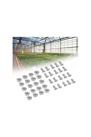 Besthome1 20 Adet M6 Paslanmaz Çelik Flanşlı Cıvata Somun Seti - Sera Montajı İçin Korozyona Karşı Güçlü