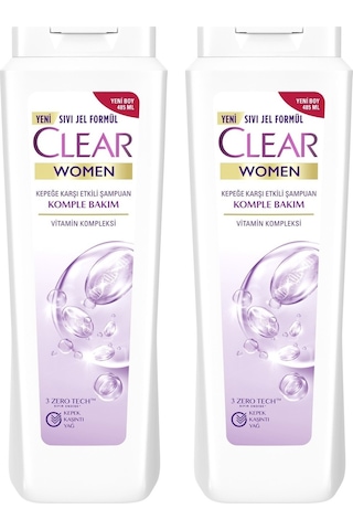 Clear Kepeğe Karşı Etkili Komple Bakım Besleyici Şampuan 2 x 485 ML