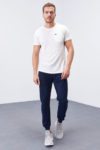Tommy Life İndigo Fermuar Cepli Dar Kalıp Jogger Erkek Eşofman Alt - 84343 İndigo