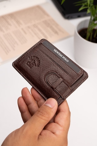 Newish Polo Erkek Hakiki Deri Cüzdan Ve Kartlık New182 - Kahverengi