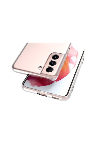Samsung Galaxy Uyumlu S21 FE Kılıf Lüx Şeffaf Kamera Lens Korumalı Silikon Kılıf
