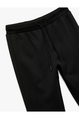 Koton Beli Lastikli Şardonlu Cepli Jogger Eşofman Altı Siyah 7wkb40012tk