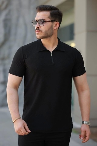 Defymoda Erkek Şort Tişört Alt Üst Takım Siyah