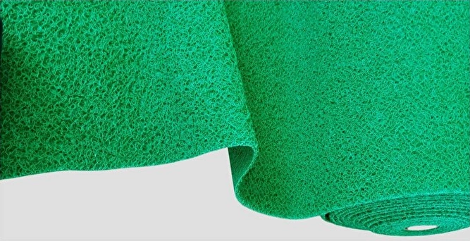 Kıvırcık Yolluk Gri İş Yeri Önü 14 Mm Su Emici Karmaşık Paspas Yeşil