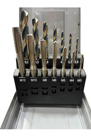 Maier 14 Parça Matkap Uçlu Düz Kılavuz Takımı