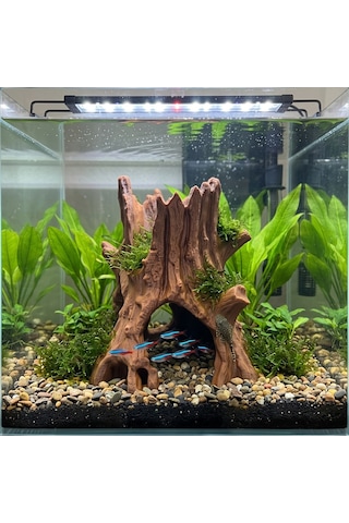 3d Yazıcı Akvaryum Dekoru Yapay Ağaç Kökü Mağara Petg 17x17cm Kp3d10117