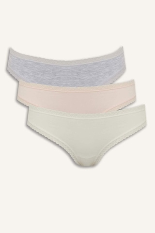 Defacto Dantel Detaylı 3lü Brazilian Külot-fall İn Love F2190ax25augr93 Gri