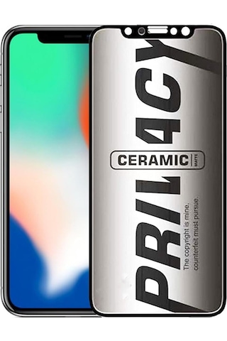 Apple Uyumlu iPhone X Hayalet Ekran Koruyucu Mat Seramik Hayalet Gizli