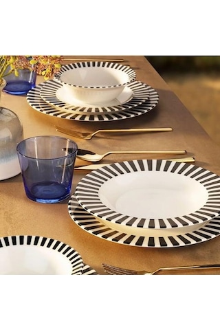 Porland Miass 24 Parça 6 Kişilik Yemek Takımı 04ppo000571 Beyaz
