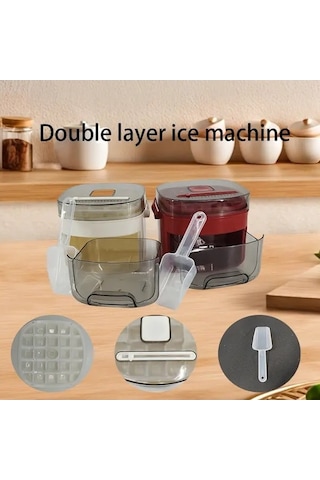 Fastbuy Challenger Manuel Buz Yapıcı 48 Bölmeli Dayanıklı Plastik Buz Tepsisi Beyaz Büyük Kapasiteli Buzluk Beyaz