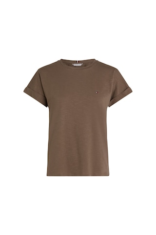 Tommy Hilfiger Slub Mdrn C-nk Ss T-shırt Kadın Kahverengi T-shirt - Ww0ww45747