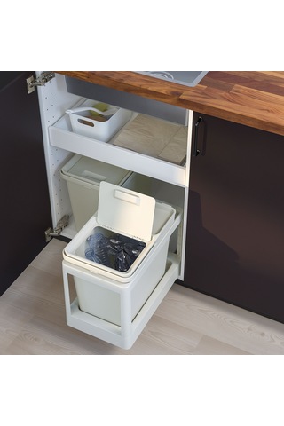 Ikea Hållbar Çöp Ayrıma Için Sürgü Çerçeve Açık Gri