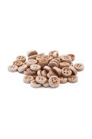 Bu-bu Düğme 1,2cm 50 Adet - 2,5cm 10 Adet 60'li Natural Genel