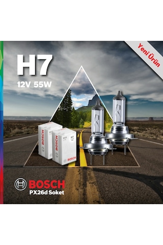 Bosch  H7 Far Ampulü Px26D 12V 55W 2 Adet