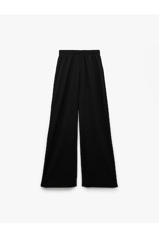 Koton Beli Lastikli Bürümcük Geniş Paça Pantolon Siyah 6wal40009ık Siyah