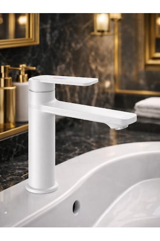 4'lü Full Set Beyaz Full Banyo Batarya Seti Ve Mutfak Bataryası Musluğu Diğer