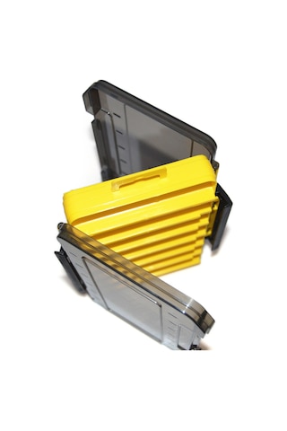 Reedark 4'lü Çift Taraflı Açılabilir Süzgeçli Yem Kutusu Seti Büyük Sarı+büyük Gri+küçük Sarı+küçük Gri