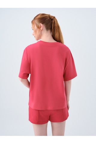 Oversize Kadın Tshirt K.kol Kırmızı
