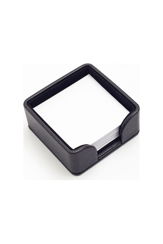 Turgut Office Felix Deri Notluk Siyah 10x10cm