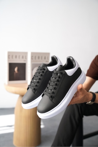 Daxors D0125 Günlük Ortopedik Erkek Sneaker Spor Ayakkabı Siyah-beyaz