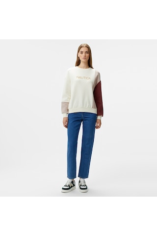 Nautica Kadın Pembe Regular Fit Sweatshirt Baskılı 37k154t Pembe
